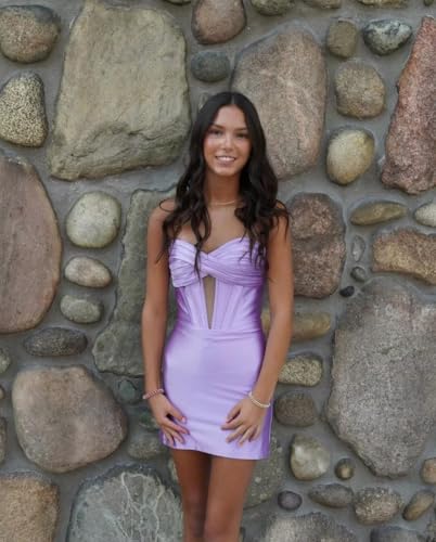 Satin Corset Homecoming Dresses 2025 Strapless Sweetheart Short Tight Prom Mini Cocktail Party Gowns for Teens3