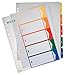 Produktbild Leitz Register für A4, PC-beschriftbares Deckblatt und 5 Trennblätter, Taben mit Zahlenaufdruck 1-5, Überbreite, Weiß/Mehrfarbig, Polypropylen, 12910000