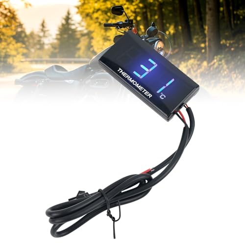 Baceyong Thermomètre numérique universel DC 12 V pour moto et scooter, jauge de température de l'eau 0-120 ℃ pour course Thermometre pour scooter 50 cc...