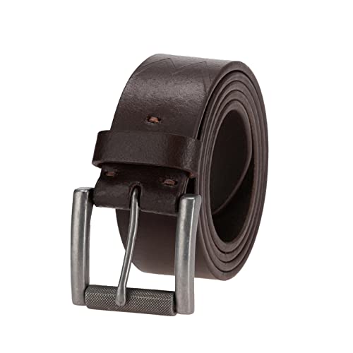 Wrangler Men’s Leather Mountain Casual Every Day Belt for Jeans, Khakis Brown 44