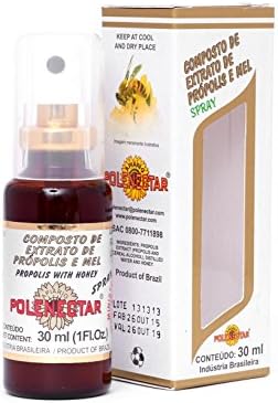 Green Brazilian Propolis - 18 Bottles Polenectar Propolis and Honey in Spray by JLBrazil