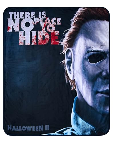 Spirit Halloween Halloween II There is No Place to Hide Fleece Blanket Halloween Blanket Cozy Decor Multicolor