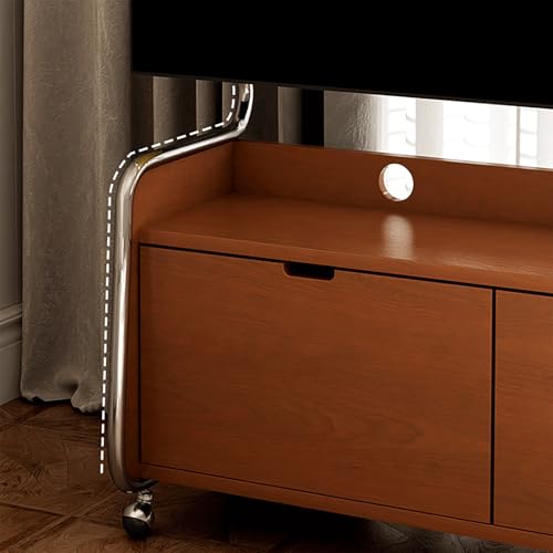 Soporte móvil para TV con ruedas y gabinete de almacenamiento miniatura 3