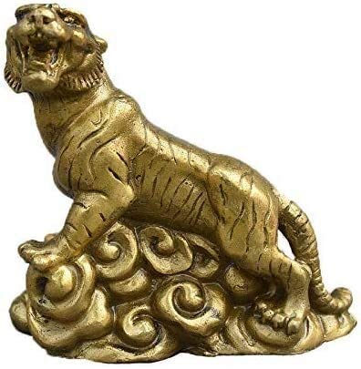 Figurine feng shui tigre laiton pour rompre la monotonie d'un bureau