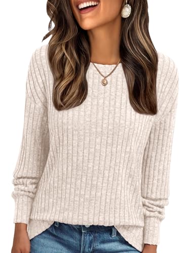 Foto de AUTOMET Camisa de manga larga con hombros caídos para mujer, camisetas de moda de otoño, túnica elegante, casual, suéter de moda, trajes de moda 2025 (imagen 2)