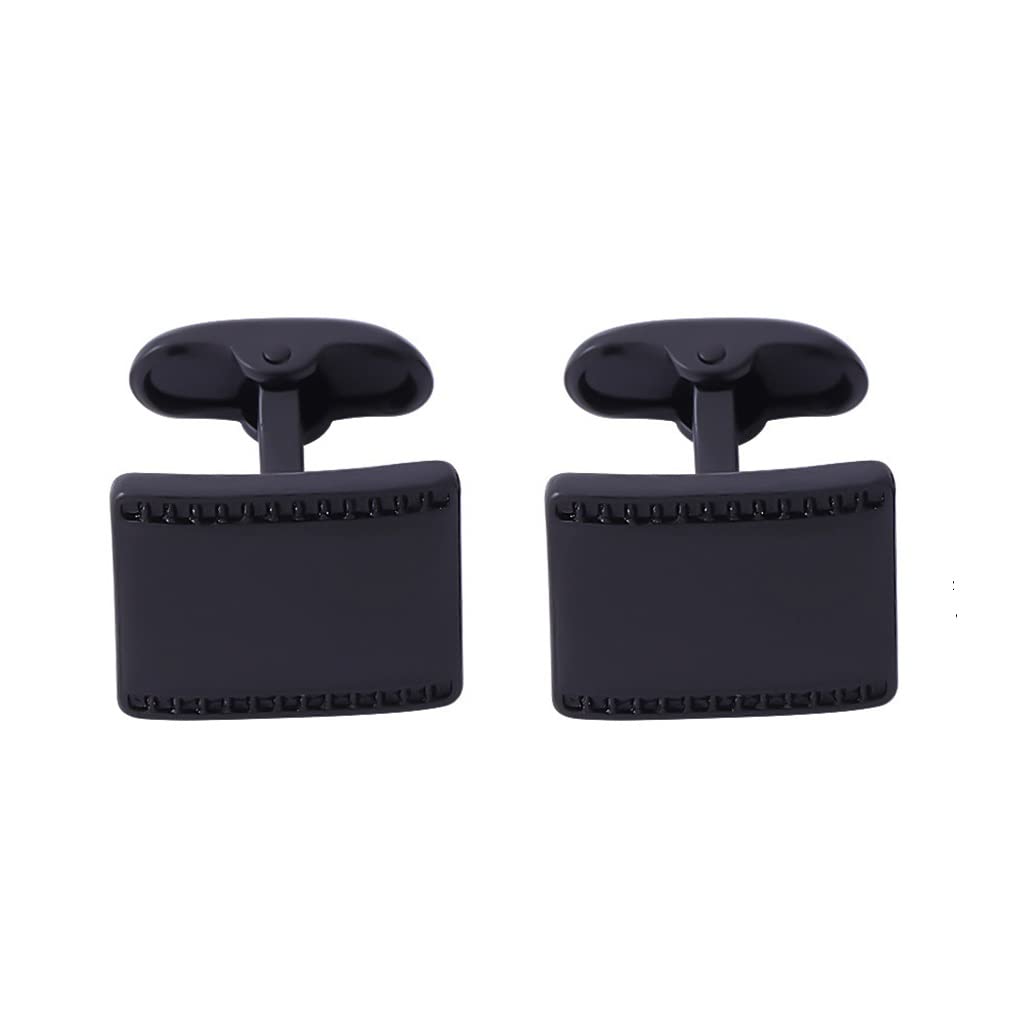 Gemelli da uomo Gioielli Gemelli per camicie Bottoni Nero Sabbia Camicia nera Accessori Regalo (D come mostrato)