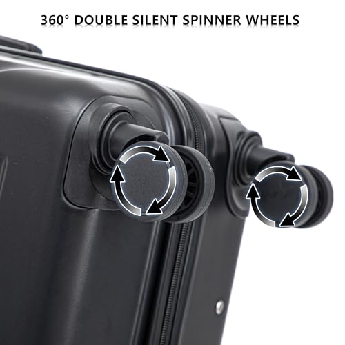 Merax 20"/24"/28" 3 pcs/set in ABS Spinner Wheel Luggage, Carry on Suitcase, Combination Lock3