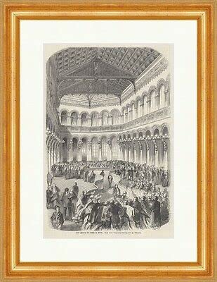 KunstdruckThe interior of the stock exchange in Vienna Schmidt K&K Stoken Trade Men Wood Engraving E 17842