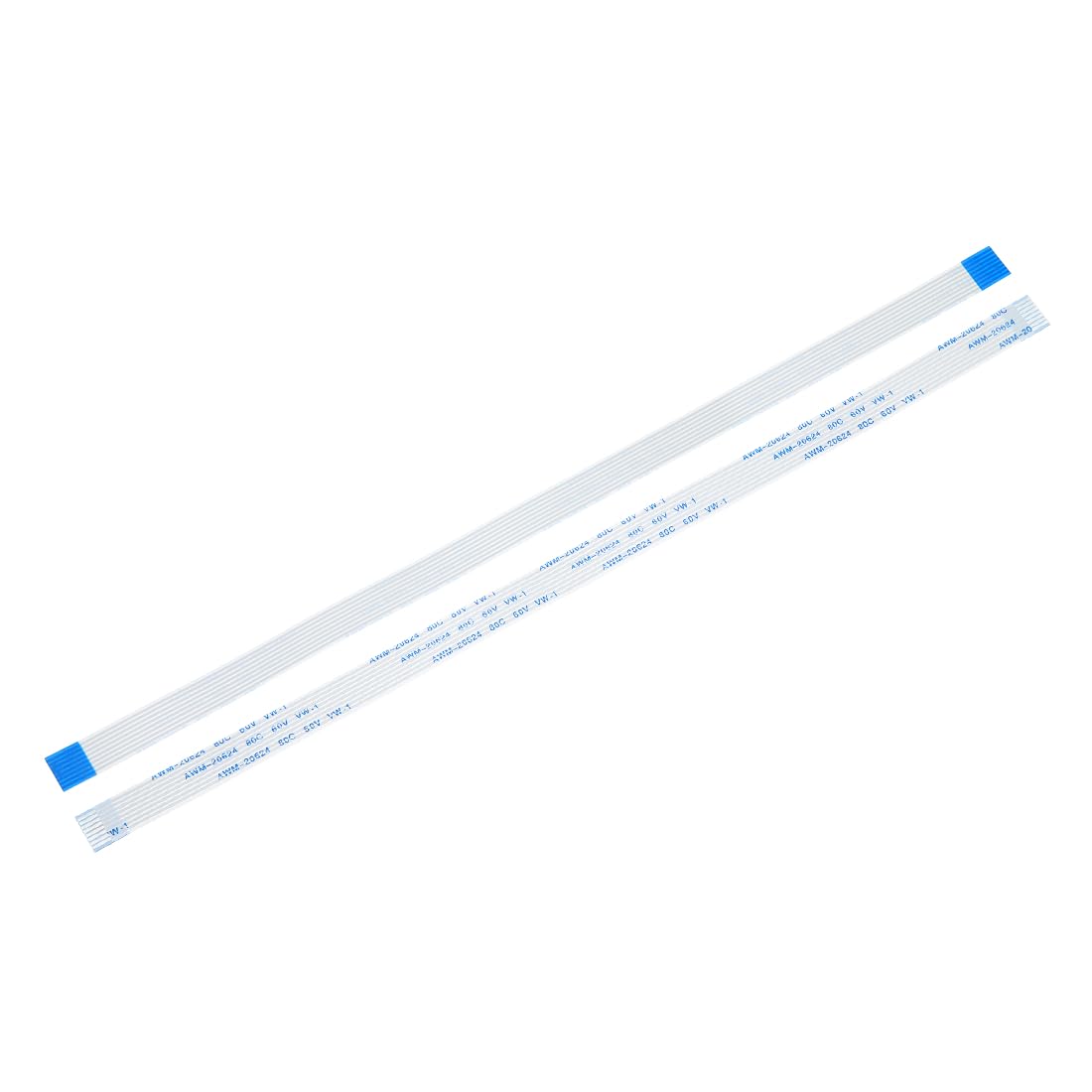 MECCANIXITY 20 Pack FFC FPC Flat Flexible Cable, 8 Pins 1mm Pitch 250mm Long (A Type) for LCD 3D Printer Camera DVD TV Laptop Audio