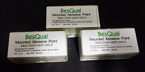 36 Flame Mounted White Stone Dental Stone Polishing - FG