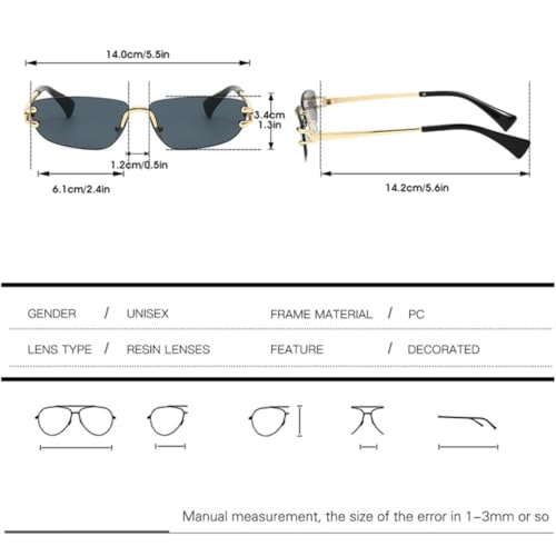 Lunettes de soleil sans monture protégeant des UV pour le quotidien