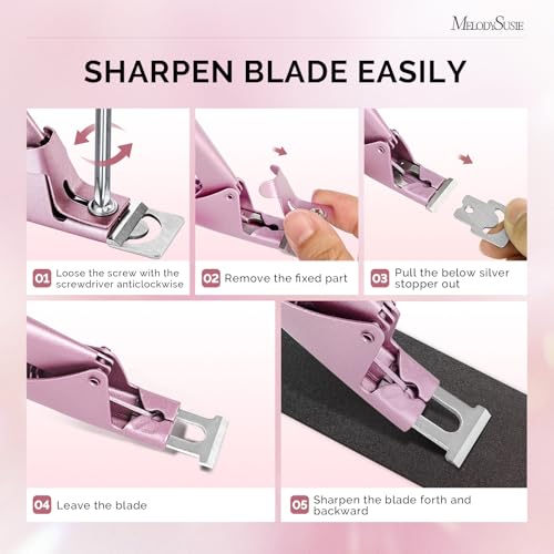 Image of MelodySusie Adjustable Stainless Steel Acrylic Nail Clippers, Rose Gold