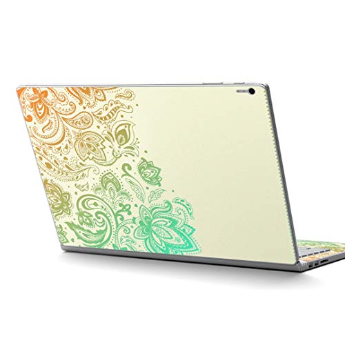 igsticker Surface Book / Book2 / Book3 13.5inch ブック2 専用 スキンシール サーフェス ブック2 カバー ケース フィルム ステッカー アクセサリー 保護 006089 ラブリー レインボー 花 フラワー