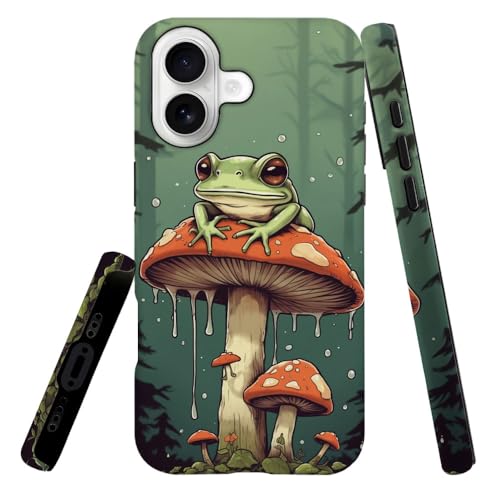 Coque L16QX cadeau idéal fille et femme motif champignon et grenouille mignonne