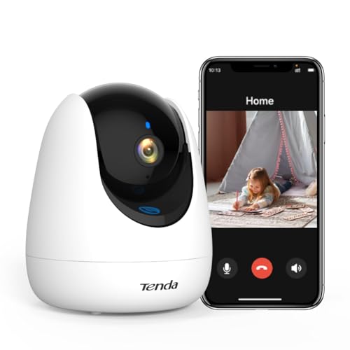 Image of Tenda RP3 Pro Indoor Security Camera, 3MP Ultra HD, 360 Panoramic Coverage, App Remote Control, One-Touch Calling, Motion Detection, Night Vision