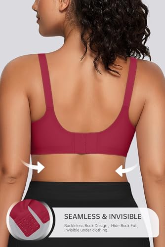 Image of OEAK Womens Comfortable Jelly Bra No Underwire Full Support Tshirt Bras