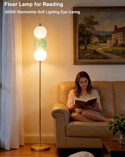 Image of Lightdot RGB Floor Lamp with Touch Control, Dimmable Globe Modern Standing Lamp, RGB&3000K Color Changing LED Floor Lamp Ambient Lighting, Blue Tall Lamp for Living Room Bedroom Gaming Corner Decor