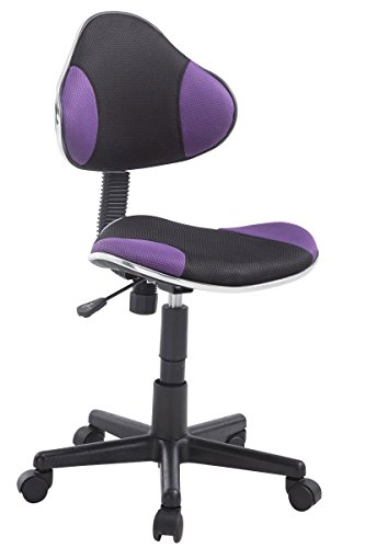 CLP Fauteuil De Bureau Bastian en Maille I Chaise De Bureau A roulettes Hauteur Réglable Et Pivotant I Assise Et Dossier Rembourrés, Couleur:Violet