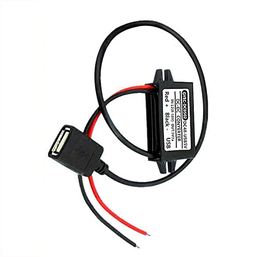 Taidacent 48V 36V 24V 12v to 5V 2A DC Converter 5V Isolated Car Step Down Converter USB Port Charger Universal Mobile Phone Charging (8-22V to 5V2A Single USB)