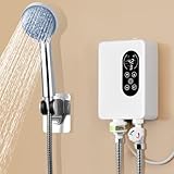 Electric Instant Hot Water Heater Shower Electric Tankless Shower Hot Water Faucet Kitchen Bathroom Instantaneous Water Heater Tap Hose Bracket for Bathroom