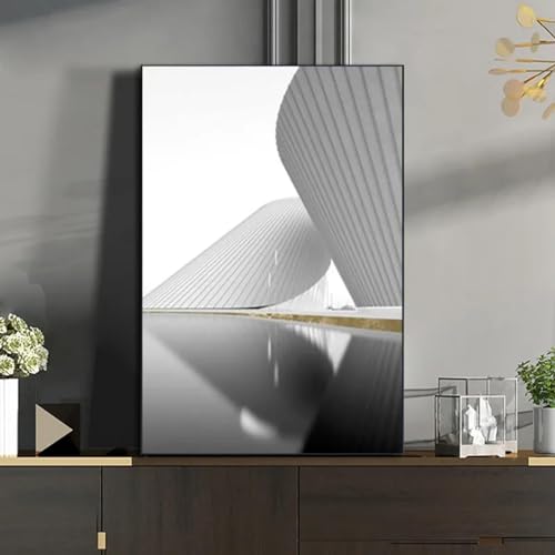 Toile abstraite noir et blanc de luxe pour image murale 70x100 - 4