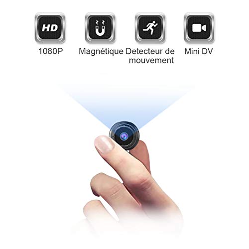 Mini Camera Espion Enregistreur,NIYPS Full HD 1080P Micro Spy Cam sans Fil Petite Nanny Caméra Cachée avec Vision Nocturne et Detecteur de Mouvement, Intérieure /Extérieure Caméra de Surveillance
