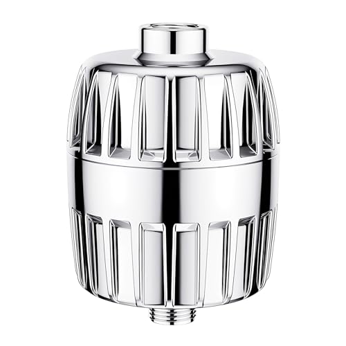Kintim Shower Filter for Hard Water Features Full Pressure, Clog-Proof Shower Water Filter with 304 Stainless Threads, Removes Chlorine and Fluoride, Revitalize Dry, Itchy Skin and Brittle Hair