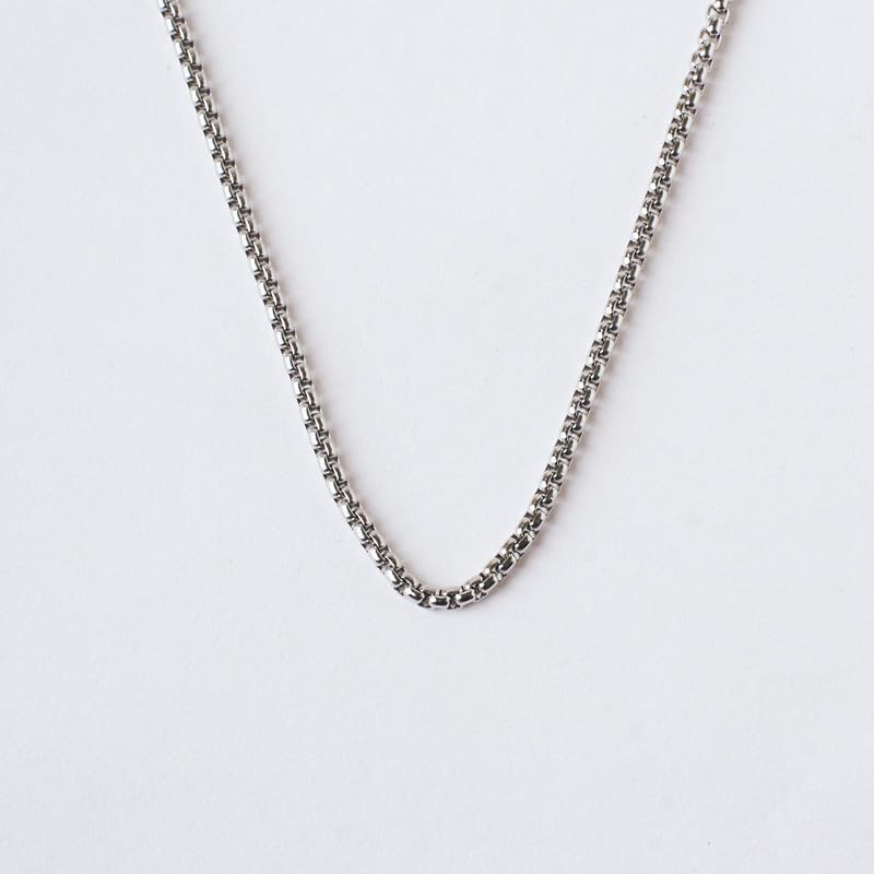 Image of SALTY ALPHA Anti Tarnish Stainless Steel Locket Neck Chain for Men | Stylish Pendant Necklace | Jewellery Accessories for Boys | Minimal Jewelry | Gifts for Boyfriend & Husband | Gift for Diwali, Christmas, Marriage, Birthday, Rakhi
