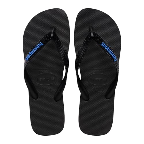 Havaianas   Logo Filete, Chanclas Elegantes y Discretas, Diseño con Detalles en Contraste, Suela Antideslizante y Duradera, Hombre