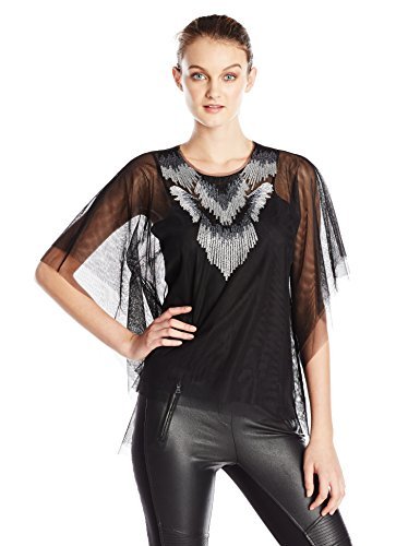 BCBGMAXAZRIA Women's Lora Embellished Kaftan Top