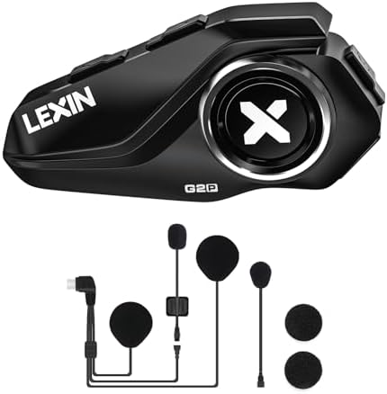 LEXIN G2P Intercomunicador Casco Moto Bluetooth de 6 Vías para Mo...