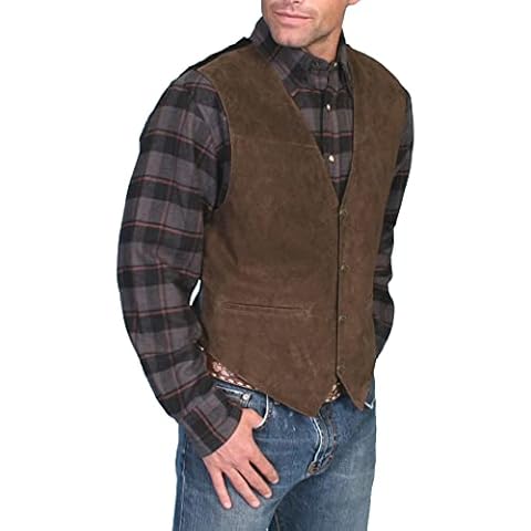 Gilet en cuir marron XXL Cover