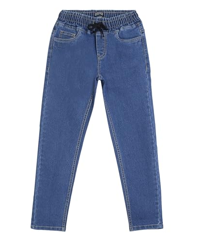 Image of Urbano Juniors Boy's Regular Fit Mid Rise Washed Denim Jogger Jeans Stretchable