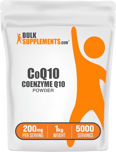 Image of BulkSupplements.com Coenzyme Q10 Powder - Coenzyme Q10 200mg Supplement, Nutritional Supplement - Gluten Free, 200mg per Serving, 1kg (2.2 lbs) (Pack of 1)