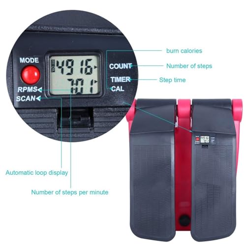 Air Stepper Climber - Máquina de ejercicio portátil con bandas ajustables de fitness, 5 niveles de intensidad para entrenamiento cardiovascular