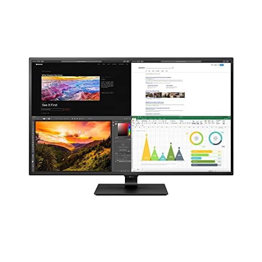 LG 43UN700-B 107,98 cm (42,51 tum) UHD 4K IPS-skärm (4X HDMI, USB Type-C, DisplayPort, HDR), svart