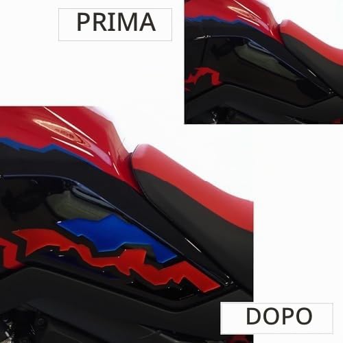 Resin Bike Adesivi Moto Compatibile con Honda CRF1100L Africa Twin 1100 2024-2025. Protezioni Laterali Serbatoio Grip da Urti e Graffi. Adesivi Resinati con Effetto 3D Made in Italy