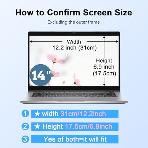 Écran de confidentialité pour ordinateur portable 14" anti-reflet