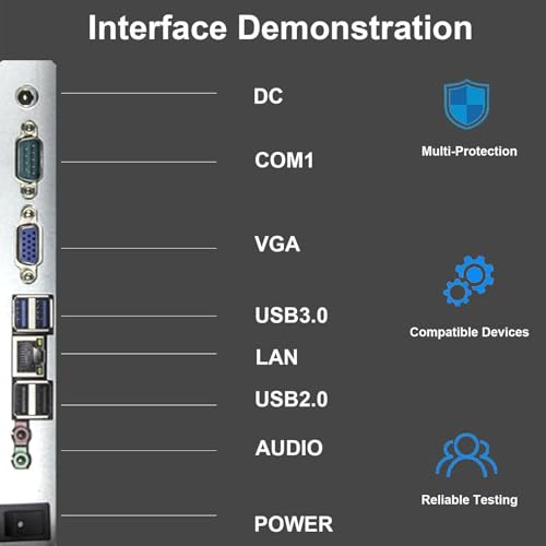 Image of 15.6 Inch Touch Screen PC POS Systems for Small Business, All in One Smart Touch Screen Cash Register POS System (EnglishSystem)