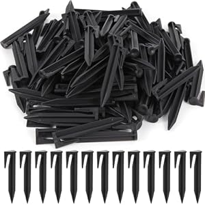 Hooks Ground spikes, 100 PCS, for Securing Boundary Wire Mowing Robot, for Robotic Lawnmower Boundary Cables, Ground Anchor, Ground Hooks, Ground Spikes, Hooks, Cable holder