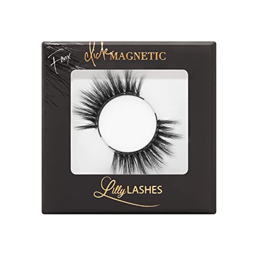 Lilly Lashes Click Magnetic Eyelashes - Irreplaceable Magnetic Faux Mink Lashes For A Natural Look - False, Wispy Magnet Eyelashes - Vegan Makeup Lash Extension - Magnetic Eyelashes Without Eyeliner #TOP17