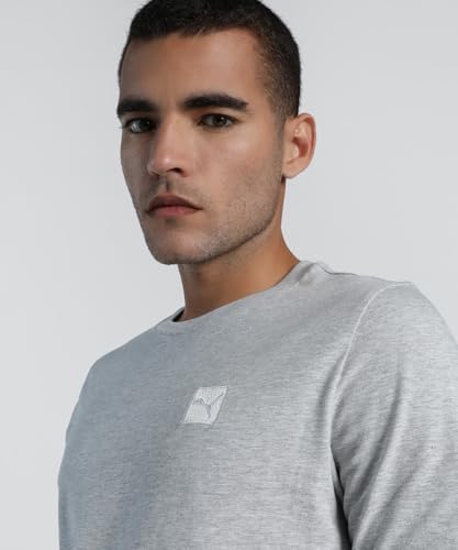 PUMA Unisex ESS Elevated Tee T-Shirts, Light Gray Heather, M – Ansicht 4