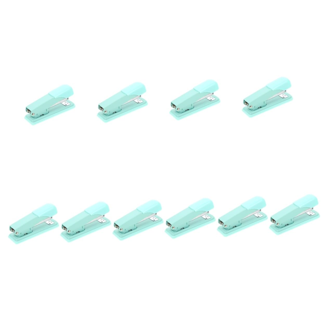 NUOBESTY 10piezas Grapadora De Escritorio Metálica Portátil Grapadora Manual Para Oficina y Aula Herramienta Práctica y Ligera Para Uso Diario