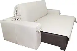 Capa p/Sofá Retrátil e Reclinável em Tecido Gorgurão - Veste Sofás de 2,66m até 2,95m Cor:Bege