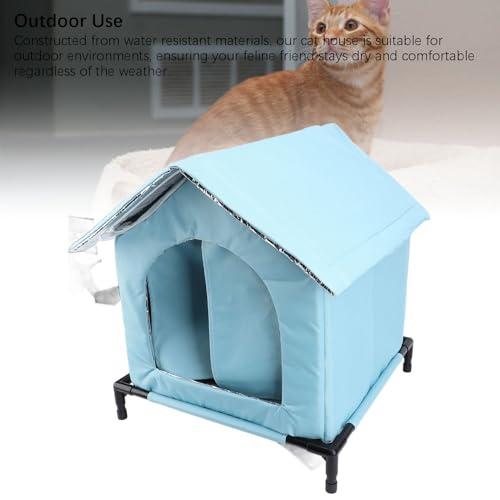 Abri d'hiver pour chat errant bleu Fafeicy étanche - 4