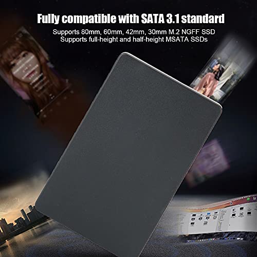 Caja externa para disco duro SSD M.2 2 en 1 negra ABS miniatura 7
