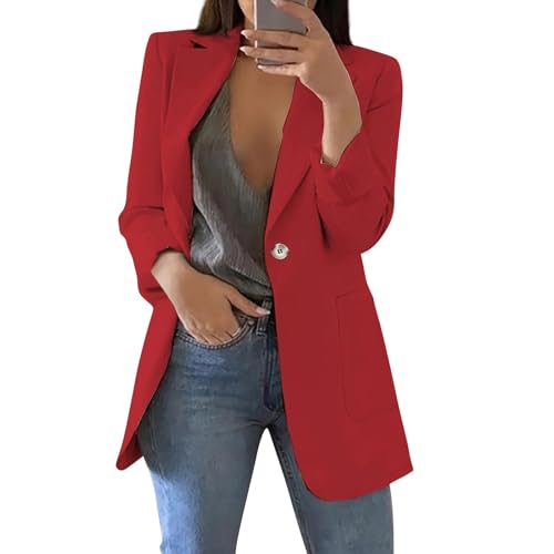 Womens Casual Blazers 2024 Winter Open Front Long Sleeve Work Office Suit Jackets Blazer