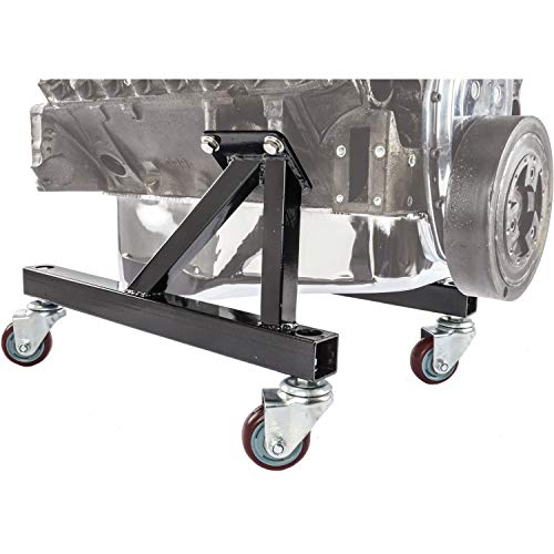 JEGS Engine Storage Stand | Two-Piece Design | Fits Small and Big Block Chevy Engines | Bolts Directly to Engine Block | Black Powder Coat Finish | Includes 1 Set To Store One Engine