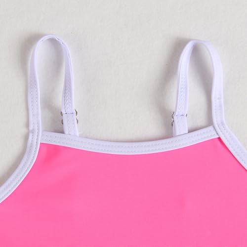 Image of Little Girl Swimsuit Casual Swimwear Kids Two Piece Color Block Bathing Suits Beach Bikini Set 3-12Years