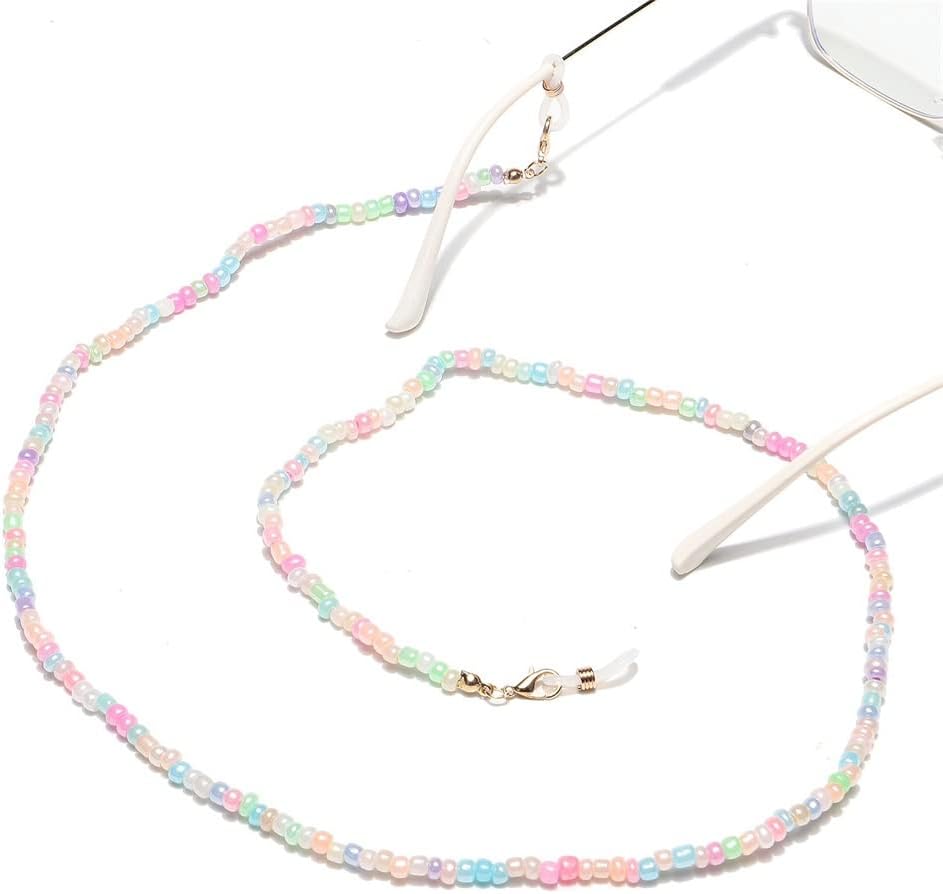 Fashion Handmade Chain Mixed Color Rice Beads Eyeglass Rope